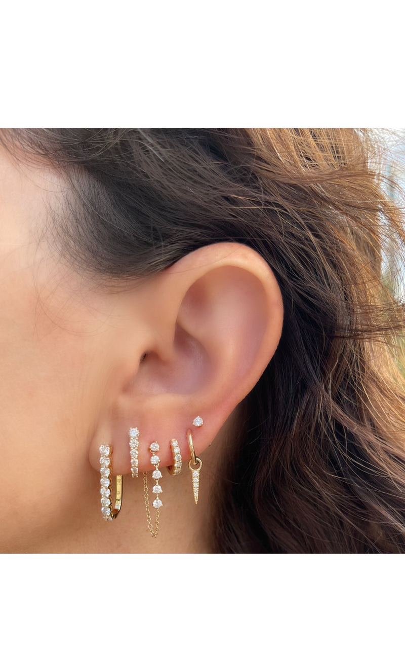 Five Diamond Tethered Earring