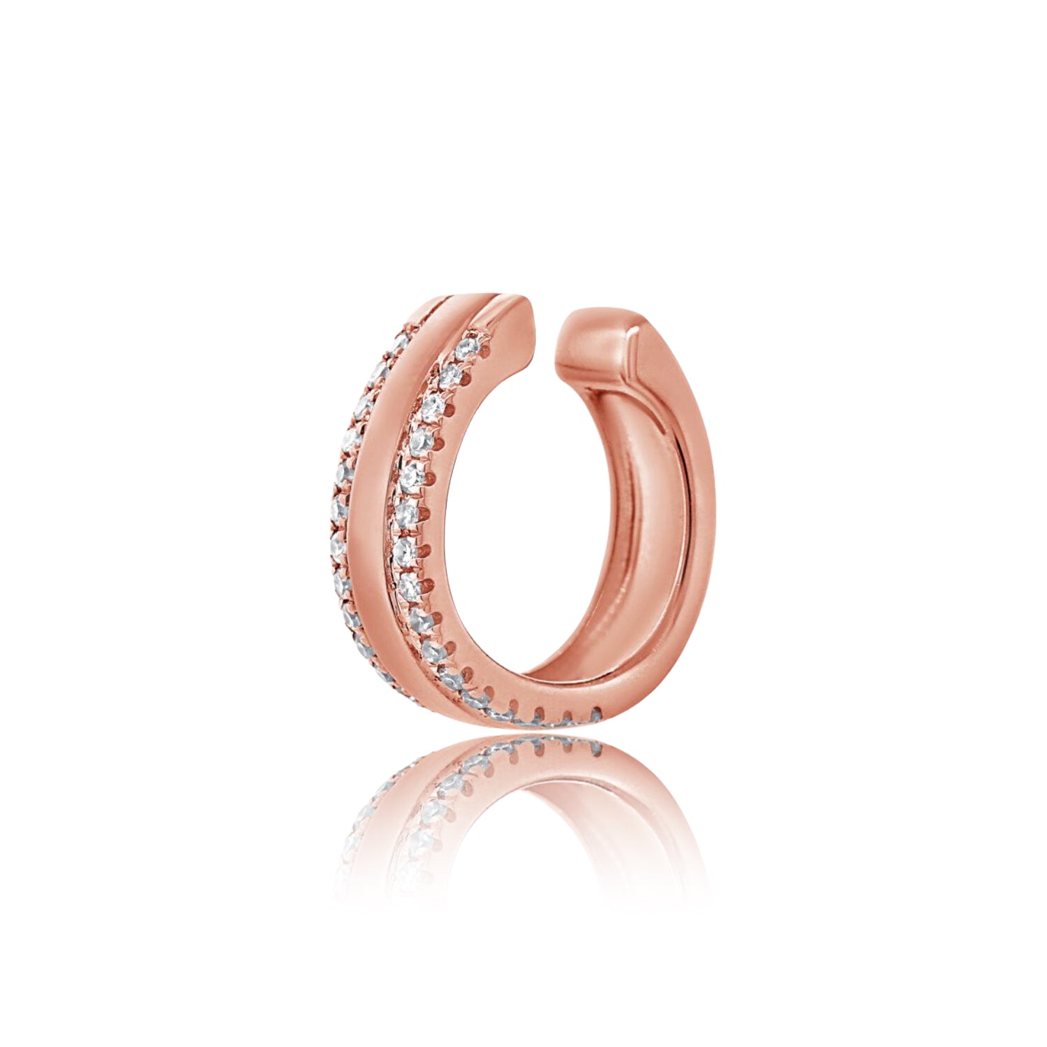 Diamond Border Ear Cuff - Designer Earrings - Ear Stylist by Jo Nayor