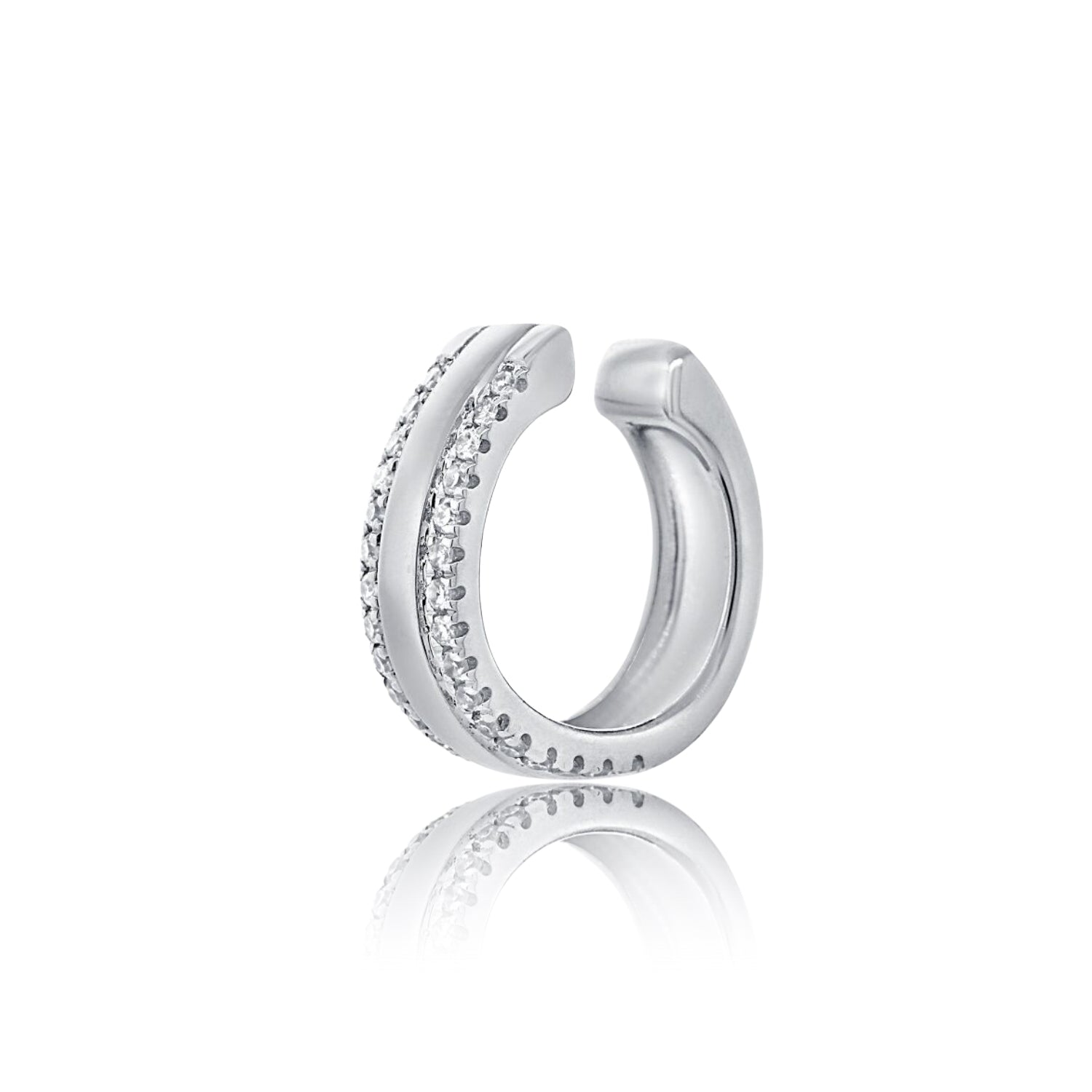Diamond Border Ear Cuff - Designer Earrings - Ear Stylist by Jo Nayor