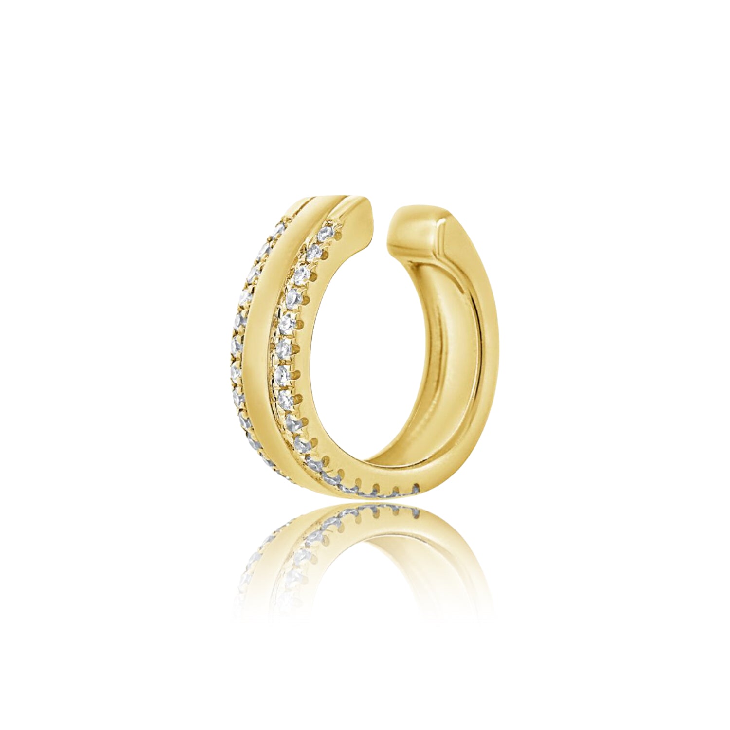 Diamond Border Ear Cuff - Designer Earrings - Ear Stylist by Jo Nayor