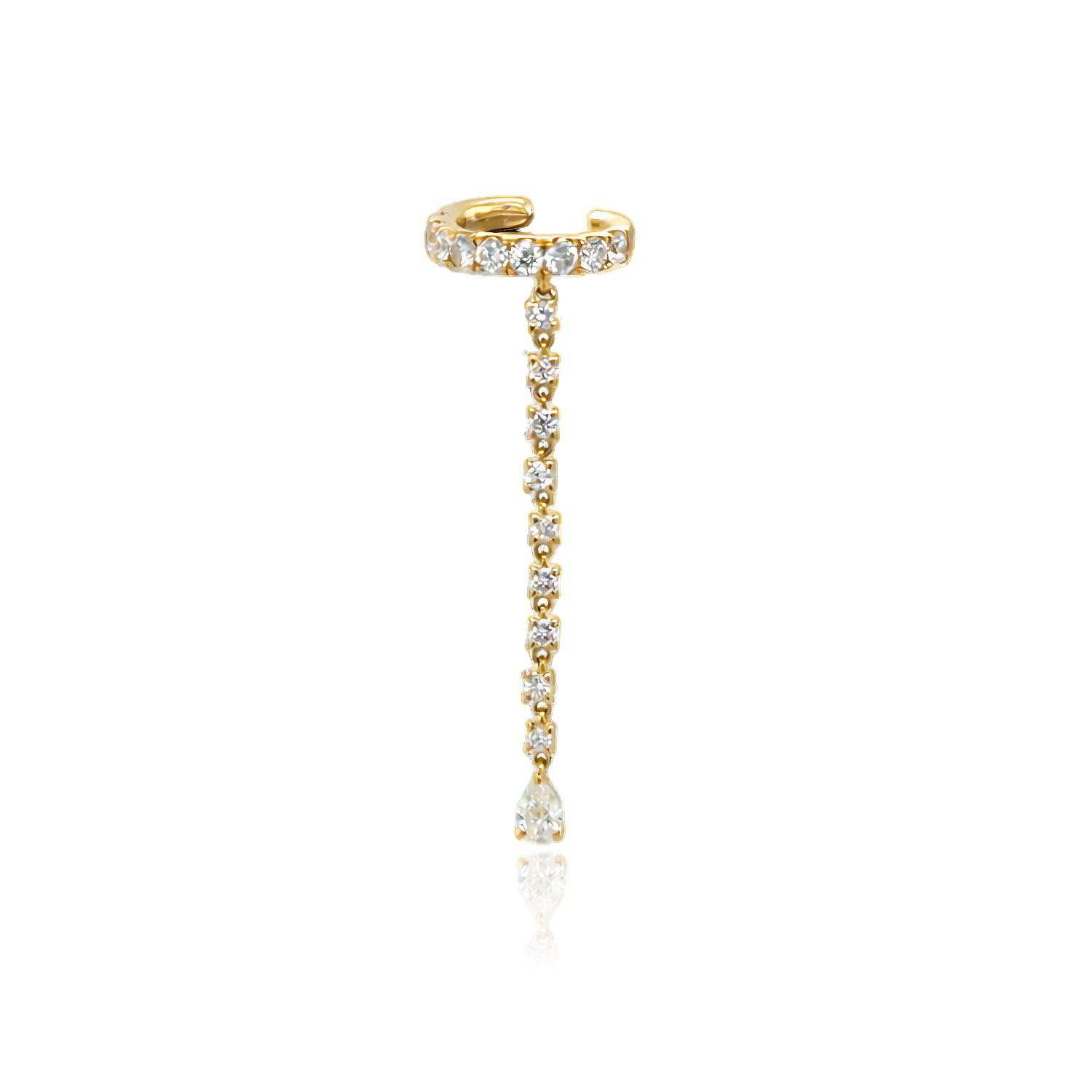 Diamond Duster Ear Cuff - Designer Earrings - Ear Stylist by Jo Nayor