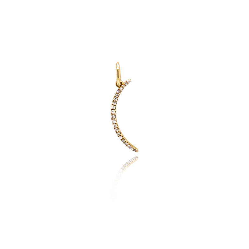 Mini Moon Diamond Charm - Diamond Charms - Ear Stylist by Jo Nayor 