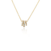 Diamond Rondelle Trio Necklace