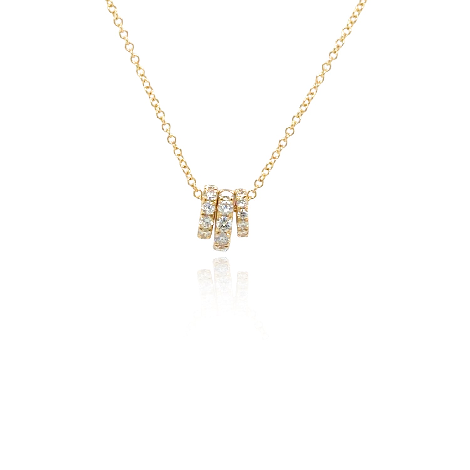 Diamond Rondelle Trio Necklace