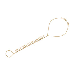 14K Diamond Fringe Hand Chain - Designer Hand Chain- Jo Nayor Designs