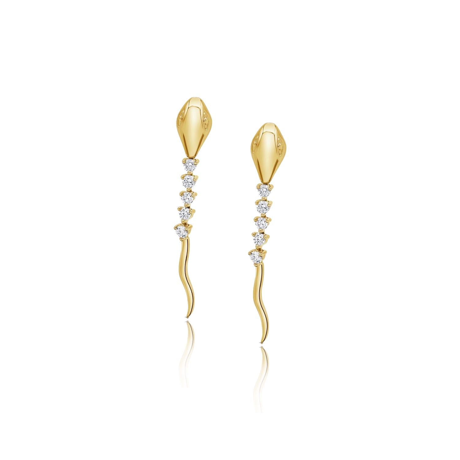 Snake Duster Earring - Diamond Earrings - The Ear Stylist by Jo Nayor