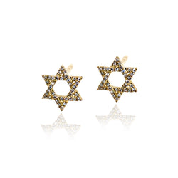 Diamond Star of David Studs - The EarStylist by Jo Nayor - Earrings