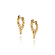 Gold Beaded Stiletto Huggies