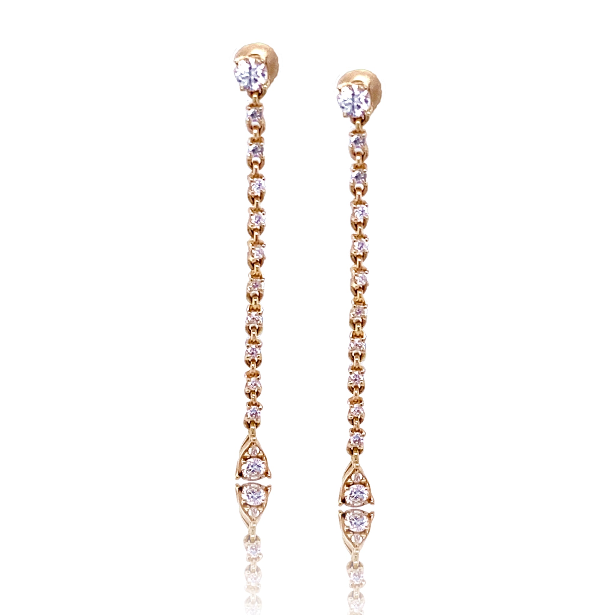 Evie Diamond Duster Drop Earrings- Earrings - Ear Stylist by Jo Nayor