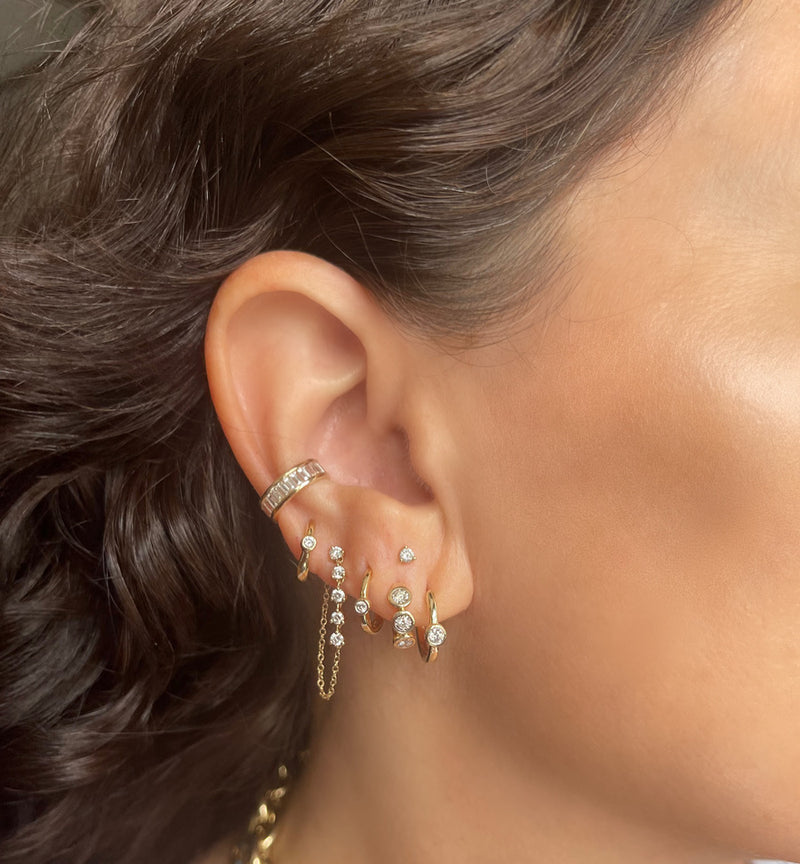 Biggie Baguette Ear Cuff - Designer Earrings - Ear Stylist by Jo Nayor