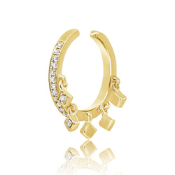 Diamond Fringe Ear Cuff - Designer Earrings - Ear Stylist by Jo Nayor