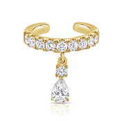 Diamond Tear Drop Ear Cuff - The Ear Stylist by Jo Nayor