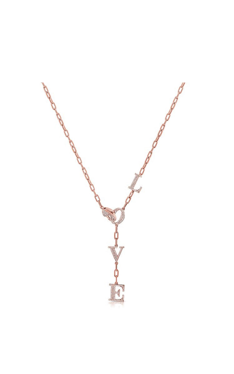 Diamond Love Lariat Necklace