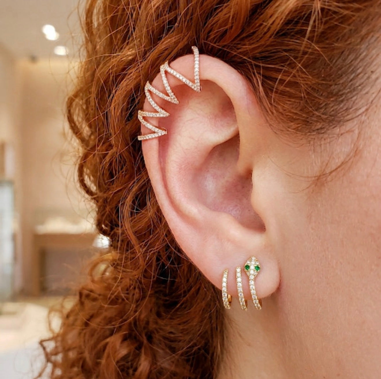 Snake Cage Earrings