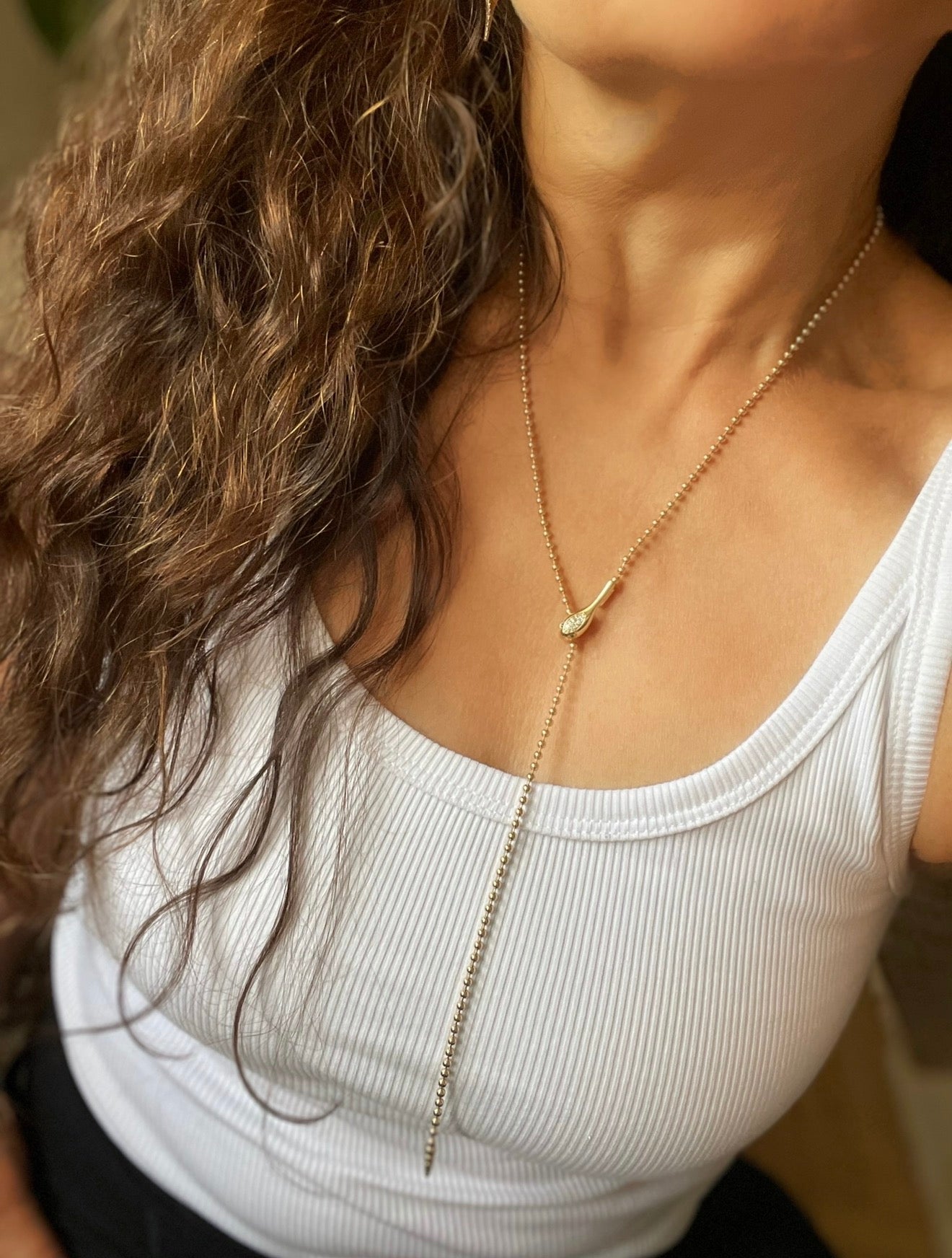 Snake Ball Chain Lariat
