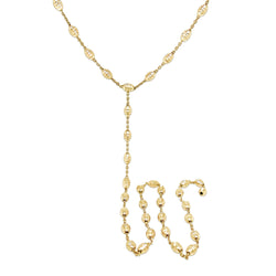 14K Gold Honeycomb Lariat Necklace