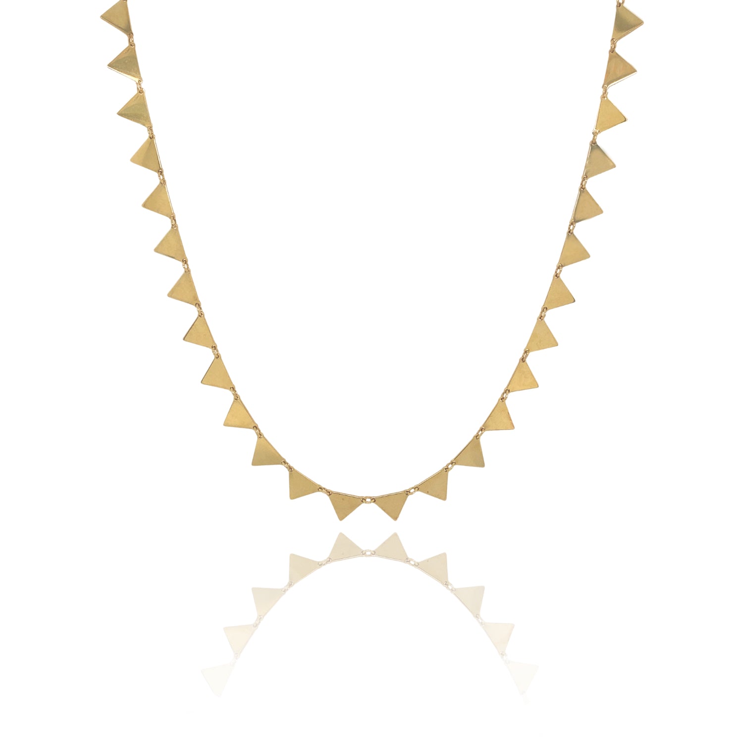 14K Gold Mini Triangle Necklace - Gold Necklaces - Jo Nayor