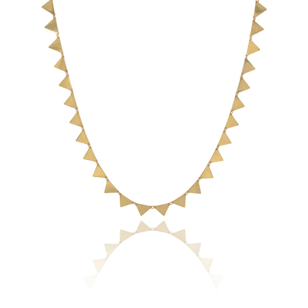 14K Gold Mini Triangle Necklace - Gold Necklaces - Jo Nayor