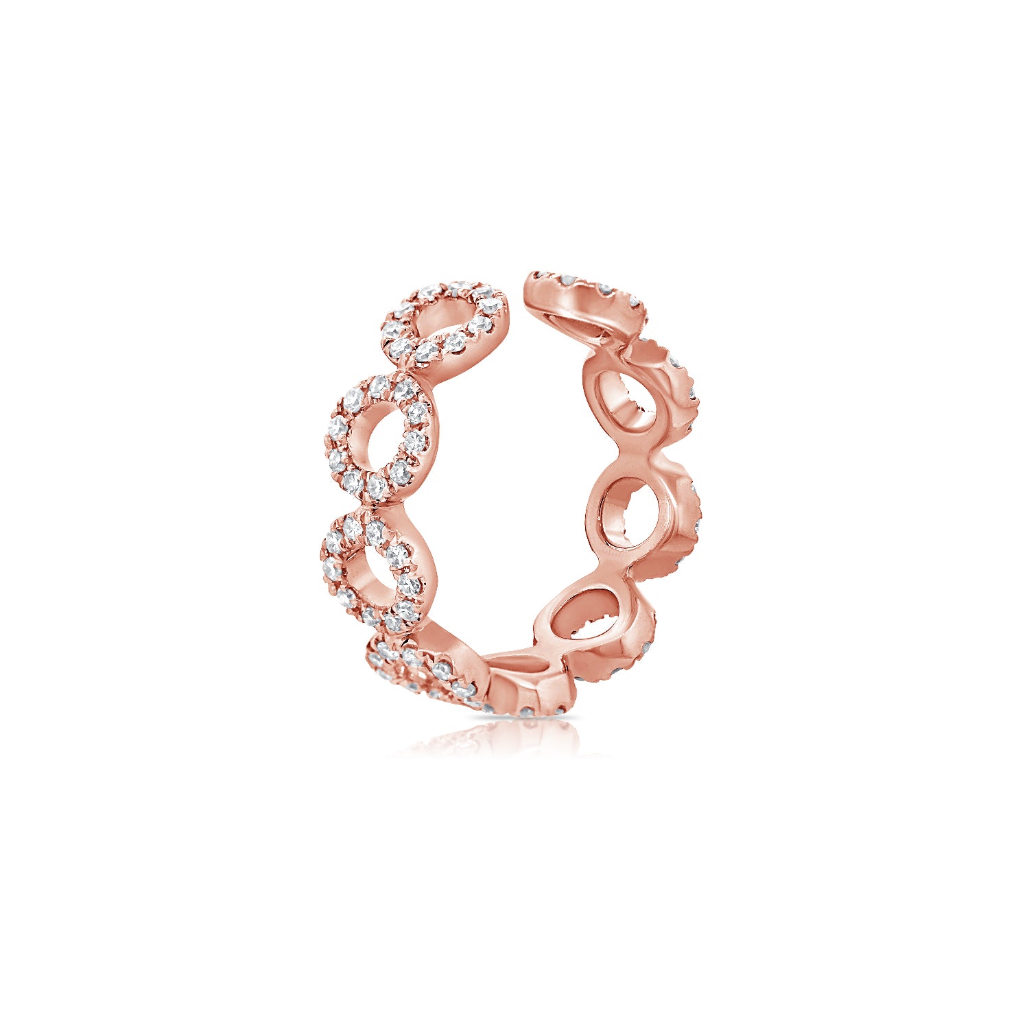 Diamond Halo Ear Cuff - Designer Earrings - The EarStylist by Jo Nayor 