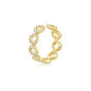 Diamond Halo Ear Cuff - Designer Earrings - The EarStylist by Jo Nayor 