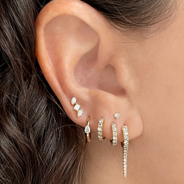 Tiny Diamond Stud Earring