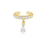 Diamond Tear Drop Ear Cuff - The Ear Stylist by Jo Nayor