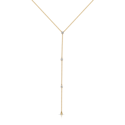 Four Diamond Lariat Necklace