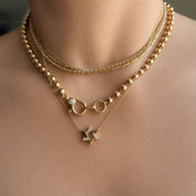 Floating Diamond Star of David Necklace - The Ear Stylist by Jo Nayor