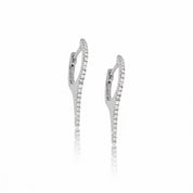 Skinny Diamond Stiletto Huggies - The Ear Stylist by Jo Nayor