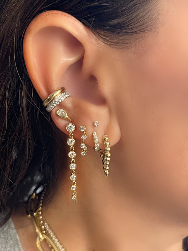 Bezel Diamond Duster Earring