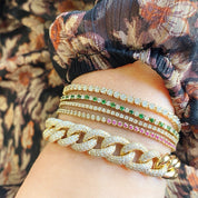 Diamond & Tsavorite Tennis Bracelet