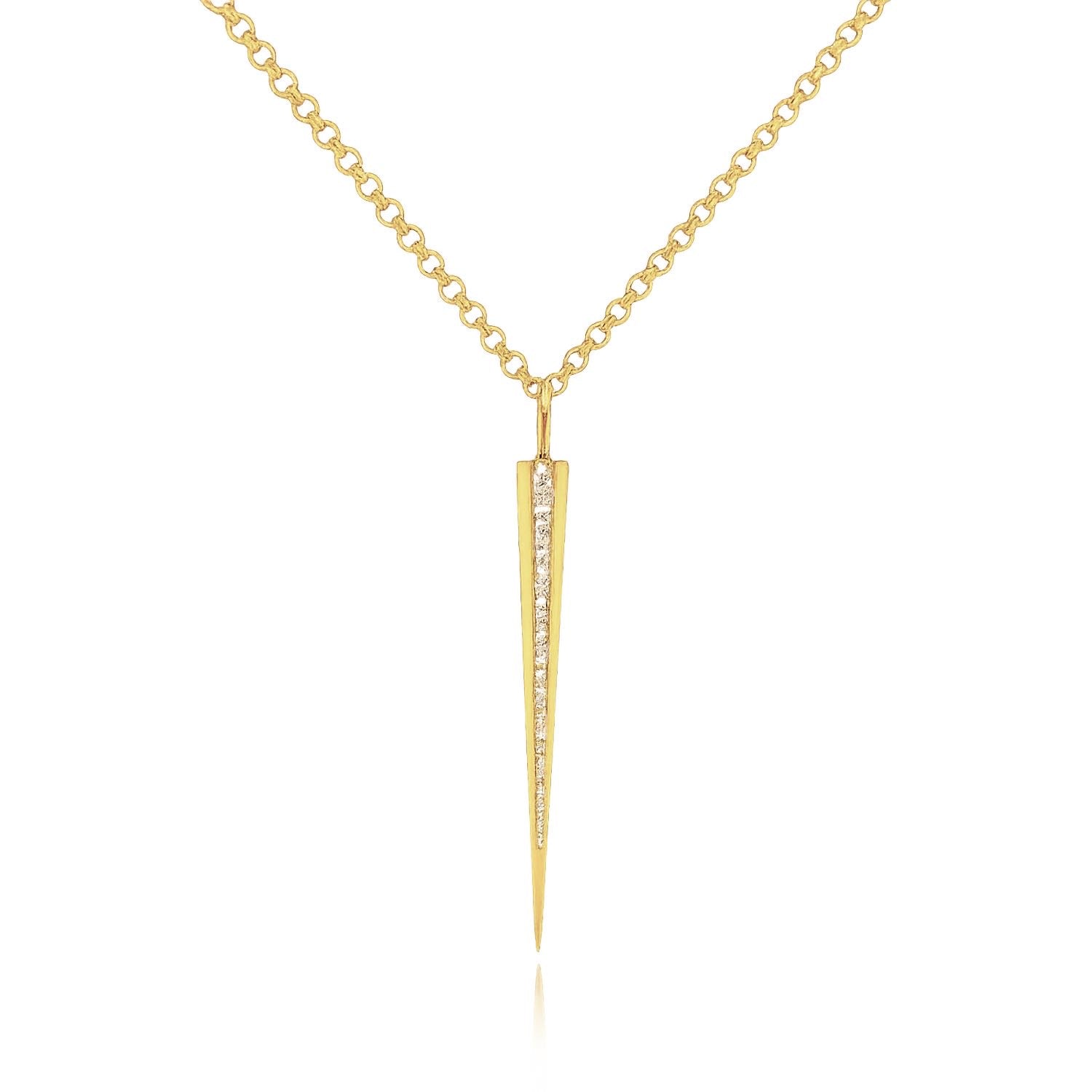Diamond Seam Spike Pendant