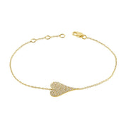 Large Diamond Heart Bracelet