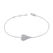 Large Diamond Heart Bracelet