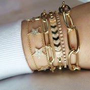 Diamond Chevron Link ID Bracelet - Designer Bracelet - The Ear Stylist