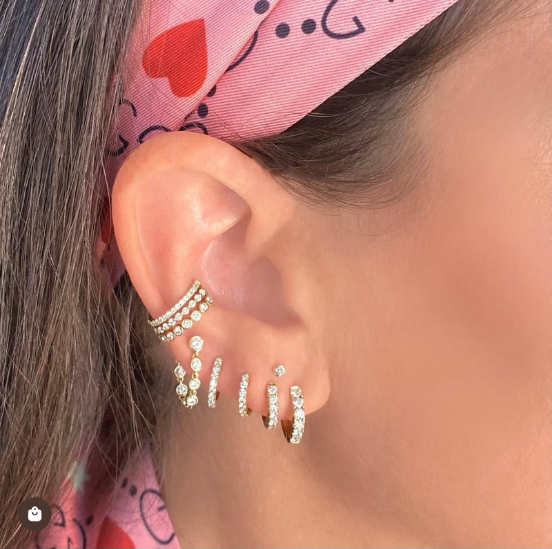 Trifecta Ear Cuff - Diamond Earrings - The Ear Stylist by Jo Nayor