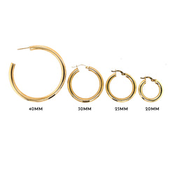 14K Gold Lana Hoops - Designer Earrings - The Ear Stylist