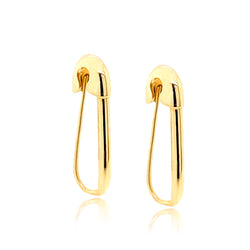 Large Gold Safety Pin Earring - Gold Earrings - The Ear Stylist