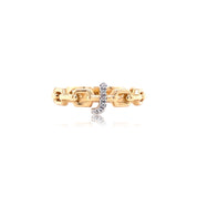 Link Letter Pinky Ring - Diamond Jewelry - The Ear Stylist by Jo Nayor