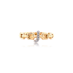 Link Letter Pinky Ring - Diamond Jewelry - The Ear Stylist by Jo Nayor