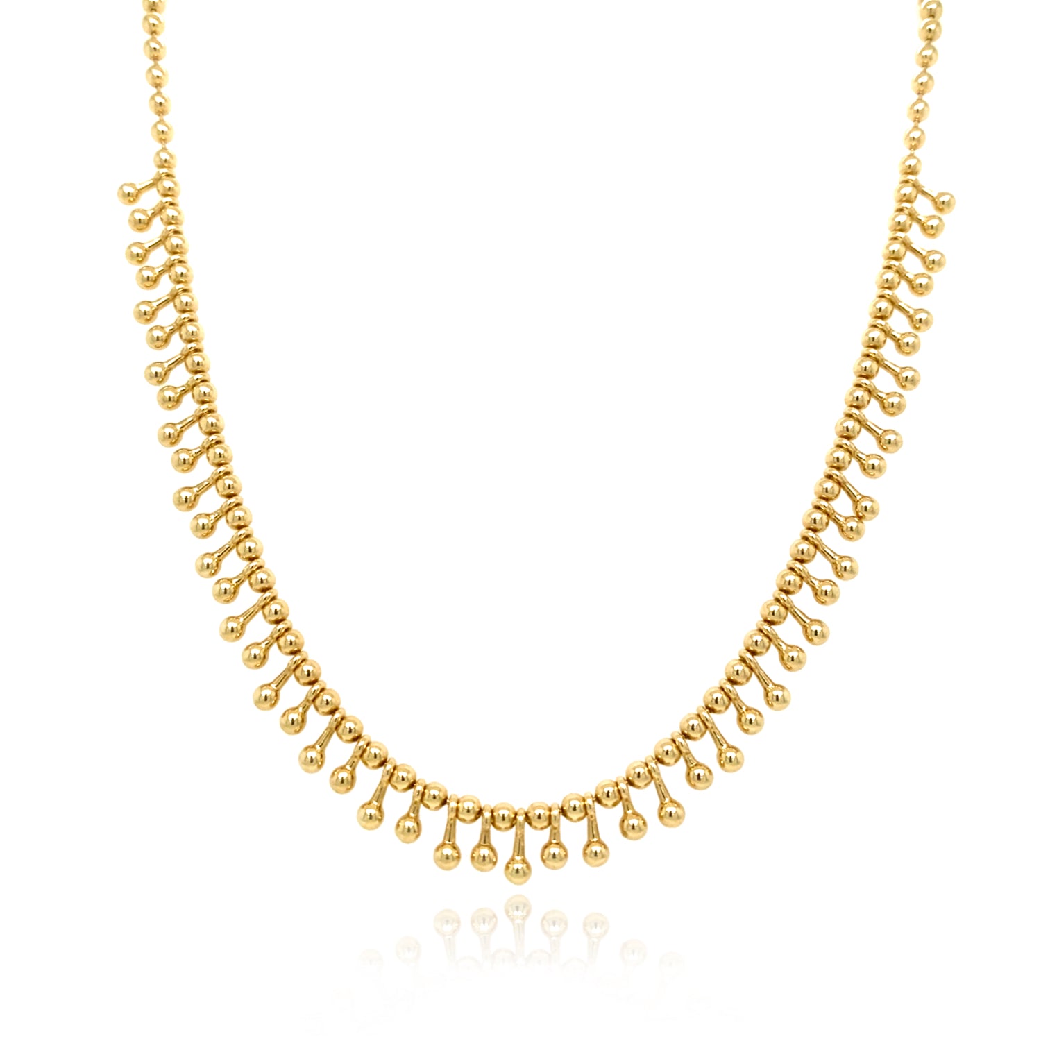 Liquid Gold Beaded Necklace - 14K Gold Necklaces - Jo Nayor