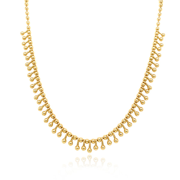 Liquid Gold Beaded Necklace - 14K Gold Necklaces - Jo Nayor
