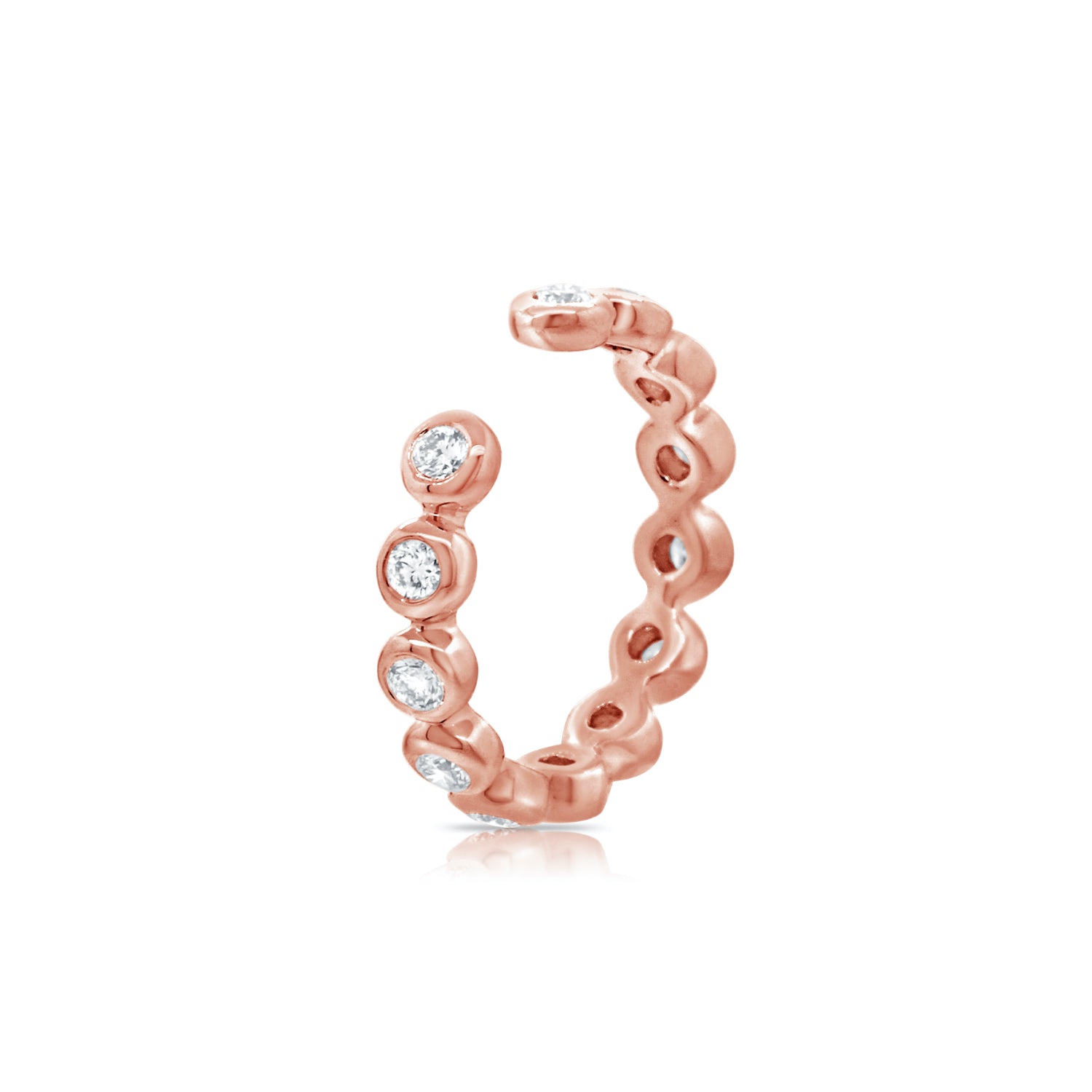 Diamond Luna Ear Cuff - Designer Earrings - The EarStylist by Jo Nayor 