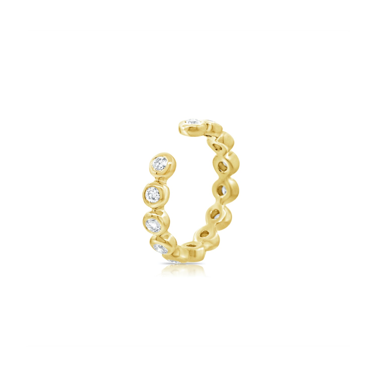 Diamond Luna Ear Cuff - Designer Earrings - The EarStylist by Jo Nayor 