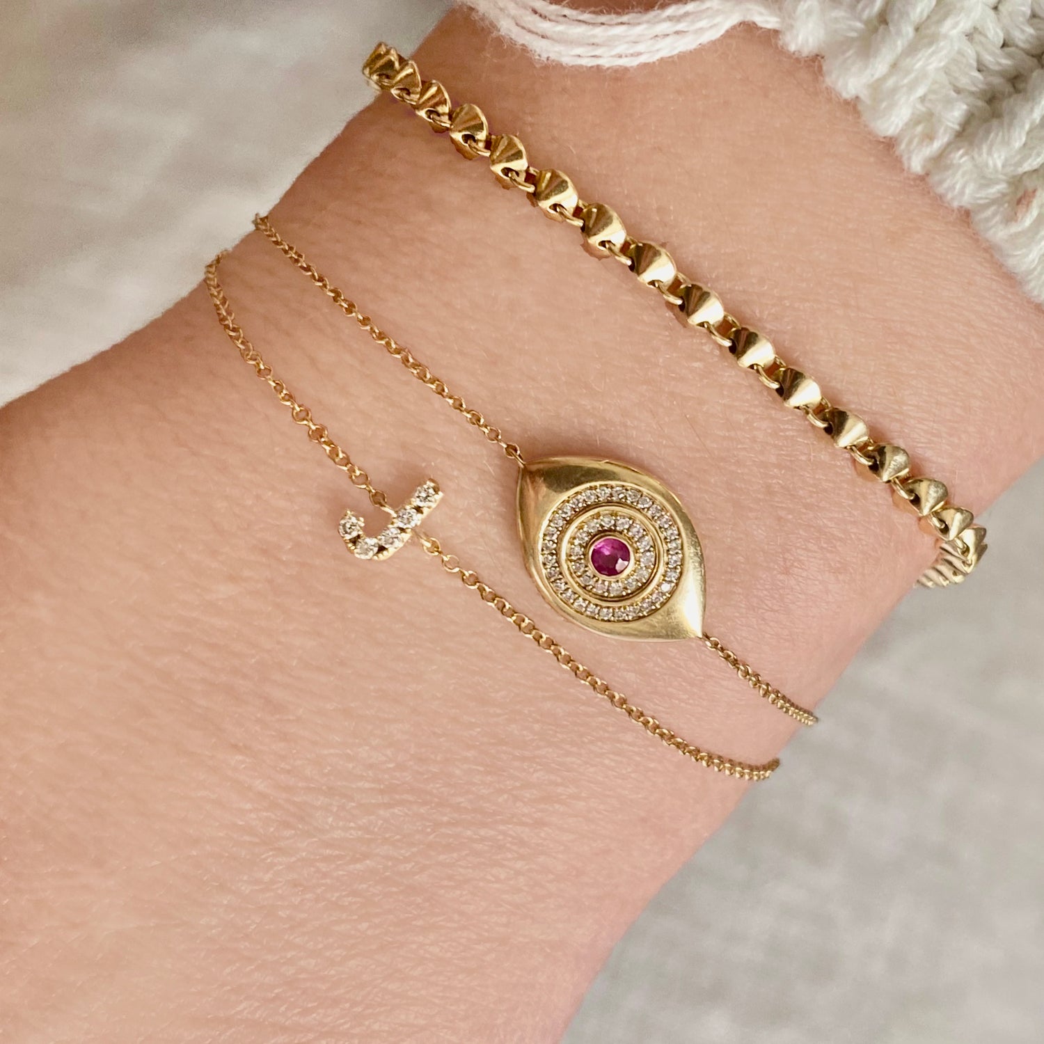 14K Gold Mercer Link Bracelet - Designer Bracelets - Jo Nayor