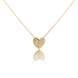 Mini Jagged Heart Diamond Necklace - Gold Necklaces - Jo Nayor Designs
