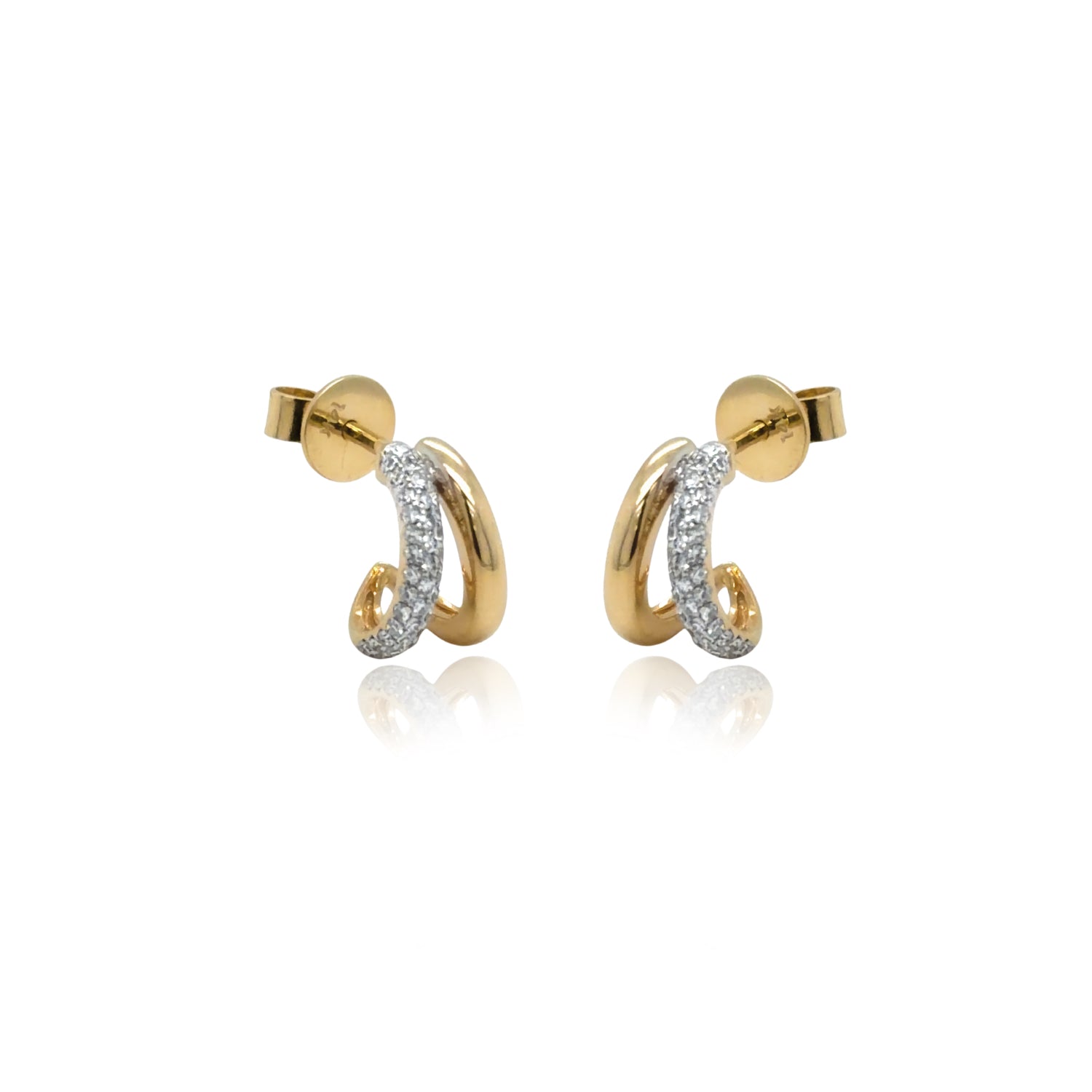 Mini Skye Diamond Huggies  - Diamond Earrings - The Ear Stylist