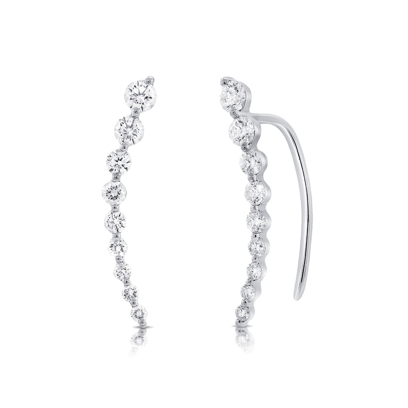 Nine Diamond Climber Earring - Earrings - The Ear Stylist by Jo Nayor