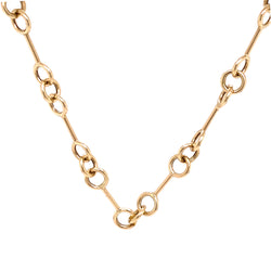 14K Gold "O" Link Necklace - Designer Gold Necklaces - Jo Nayor