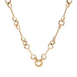 14K Gold "O" Link Necklace - Designer Gold Necklaces - Jo Nayor